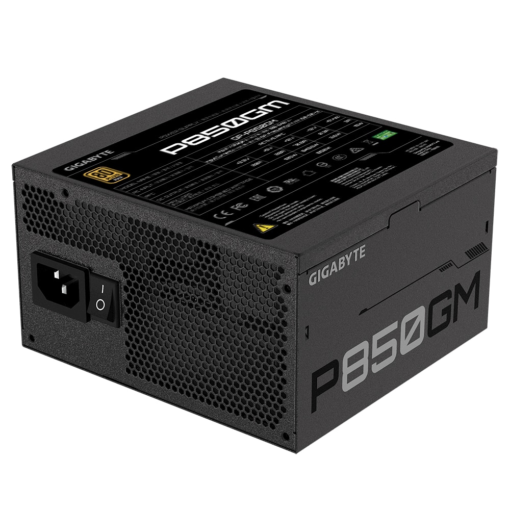GIGABYTE P850GM power supply unit 850 W 20+4 pin ATX ATX Zwart - Afbeelding 3