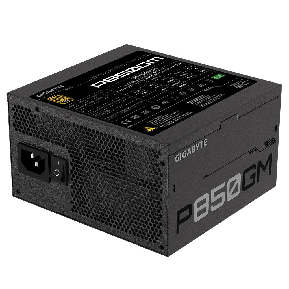 Gigabyte GP-P850GM P850GM Power supply, ATX, 850 W, 100 - 240 V, 50/60 Hz, 12 A, 6 A, Active - Afbeelding 3