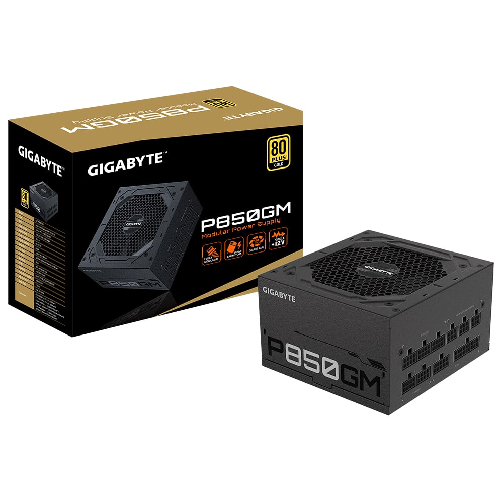GIGABYTE P850GM power supply unit 850 W 20+4 pin ATX ATX Zwart - Afbeelding 6