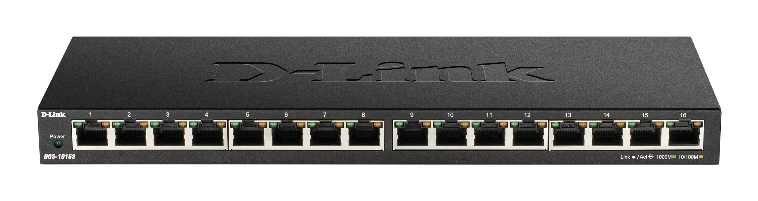 D-Link DGS-1016S Unmanaged Gigabit Ethernet (10/100/1000) Zwart - Afbeelding 2