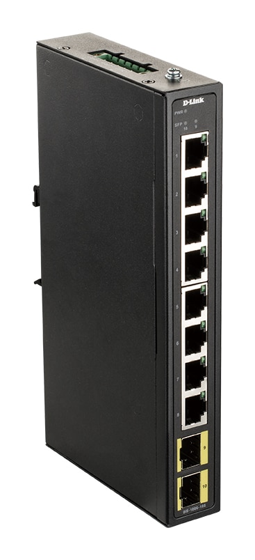 D-Link DIS-100G-10S netwerk-switch Unmanaged Gigabit Ethernet (10/100/1000) DIN-rail Zwart