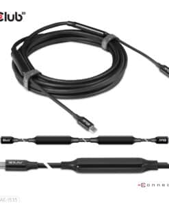 CLUB3D USB 3.2 Gen2 Type C naar C Actieve Bi-directionele Kabel 8K60Hz (alt modus) M/M 5m/16.4ft - Afbeelding 2