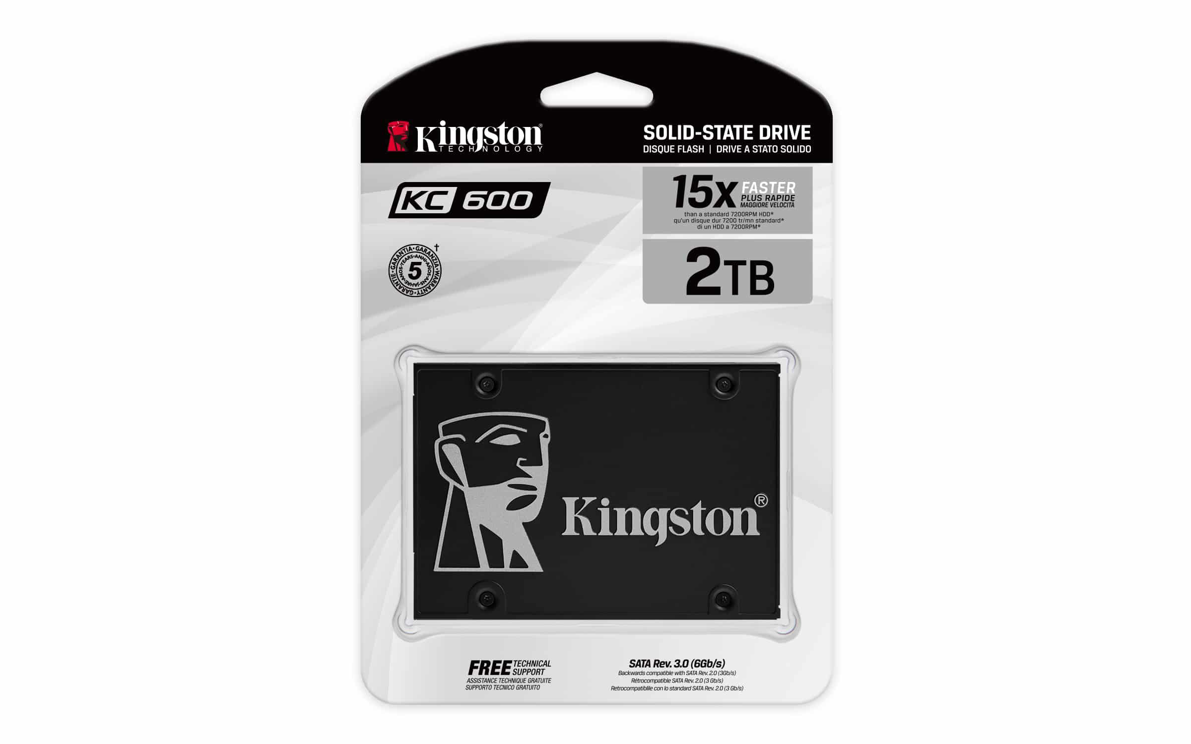 Kingston Technology 2048G SSD KC600 SATA3 2.5" - Afbeelding 4