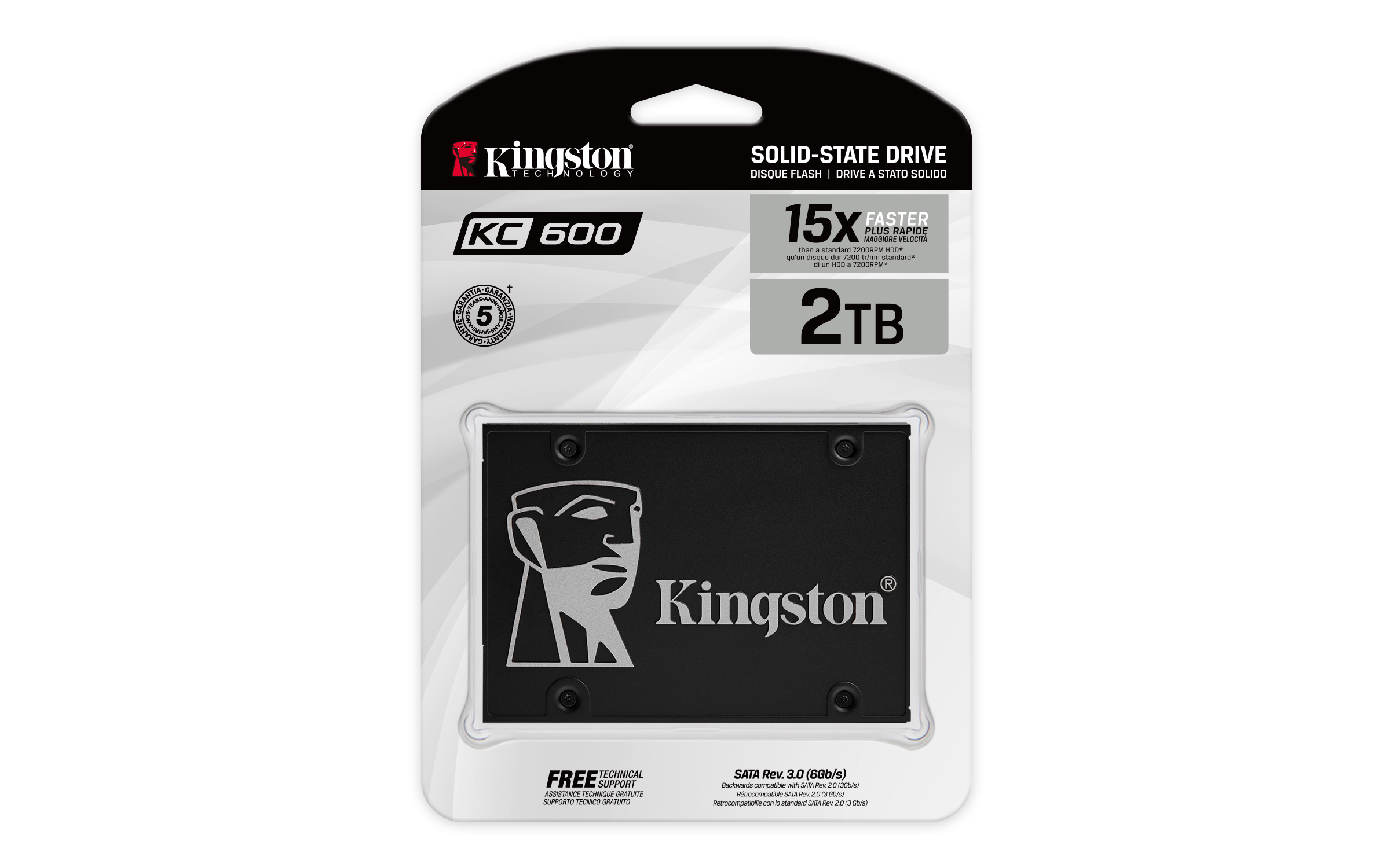 Kingston Technology 2048G SSD KC600 SATA3 2.5" - Afbeelding 4
