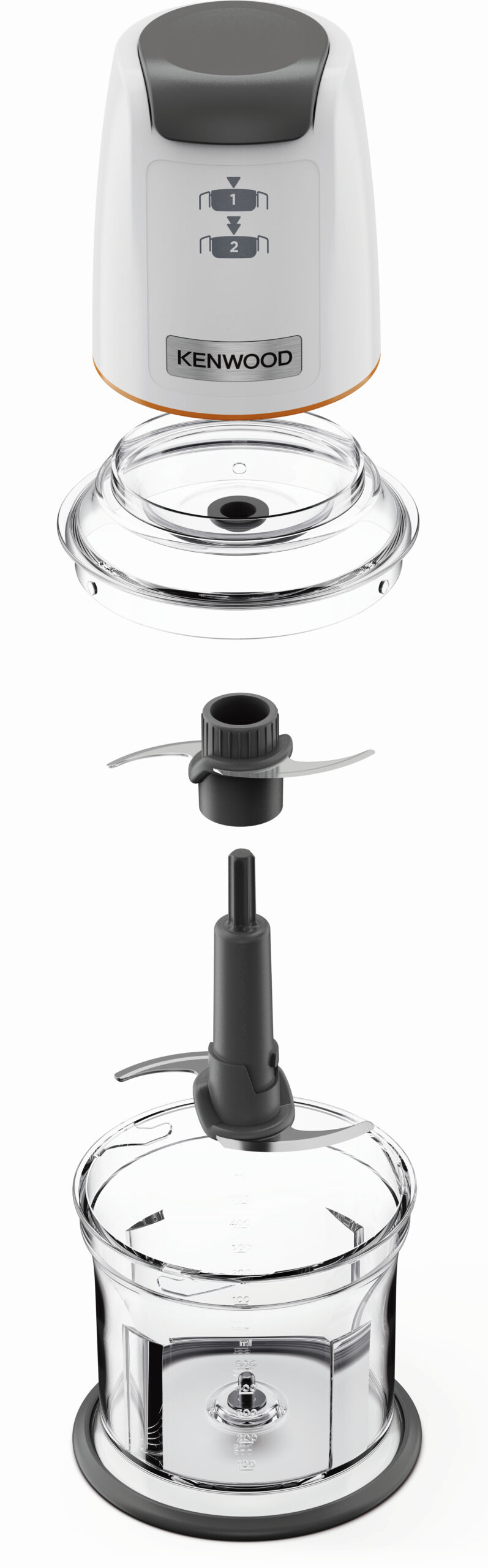 Kenwood CHP61.000WH 0,5 l 500 W Grijs, Wit - Afbeelding 2