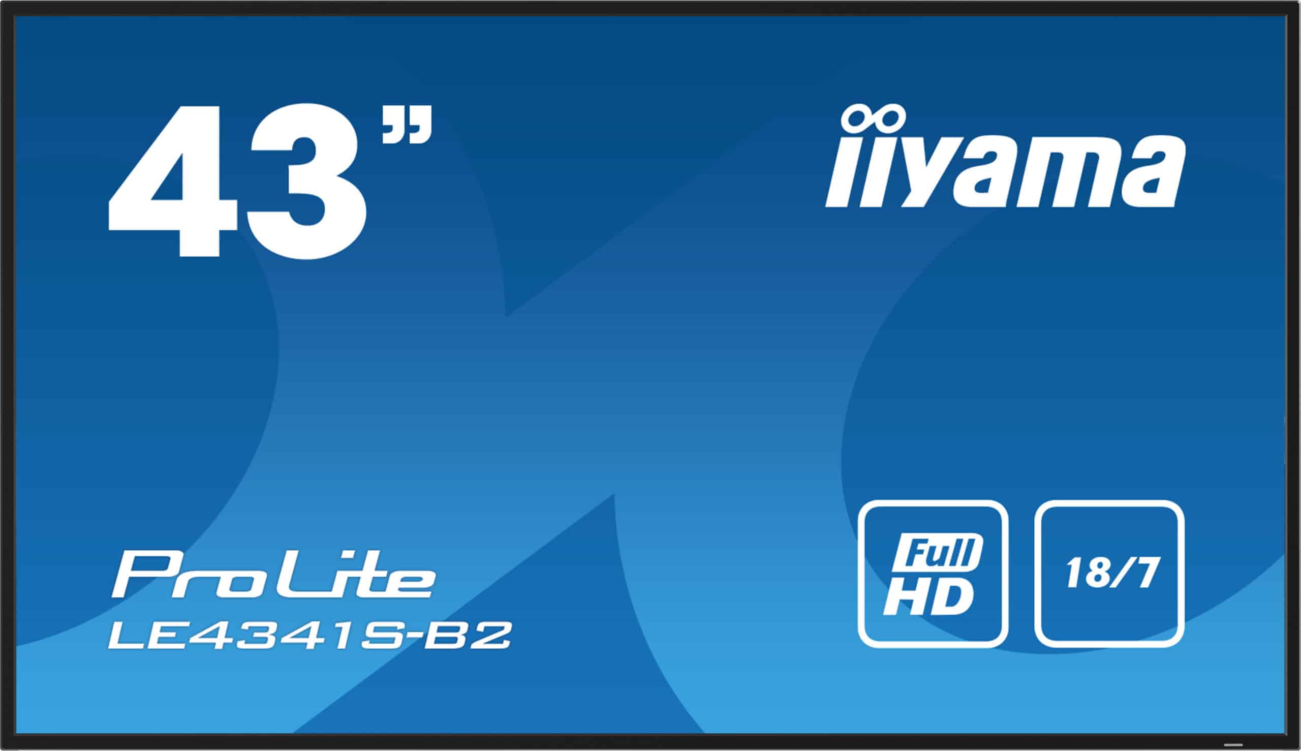 iiyama PROLITE LE4341S-B2 Digitale signage flatscreen 108 cm (42.5") LCD 350 cd/m² Full HD Zwart 18/7 - Afbeelding 2