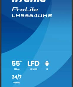 iiyama LH5564UHS-B1AG beeldkrant Digitale signage flatscreen 139,7 cm (55") Wifi 500 cd/m² 4K Ultra HD Zwart Type processor Android 24/7 - Afbeelding 3