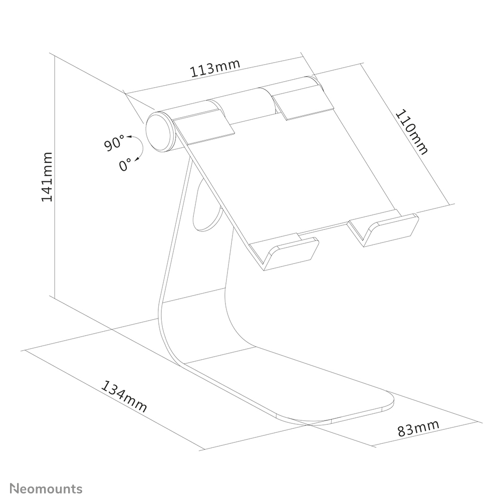 Neomounts DS15-050SL1 Tablet Desk Stand (suited for tablets up to 11inch)