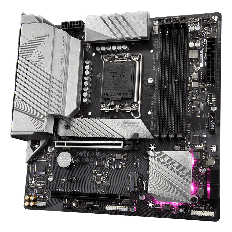 GIGABYTE B760M AORUS ELITE AX moederbord Intel B760 Express LGA 1700 micro ATX - Afbeelding 2