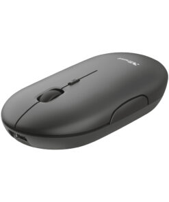 Trust Puck Draadloze Muis - Multi-device muis – USB en Bluetooth verbinding – 1600 DPI – Grijs