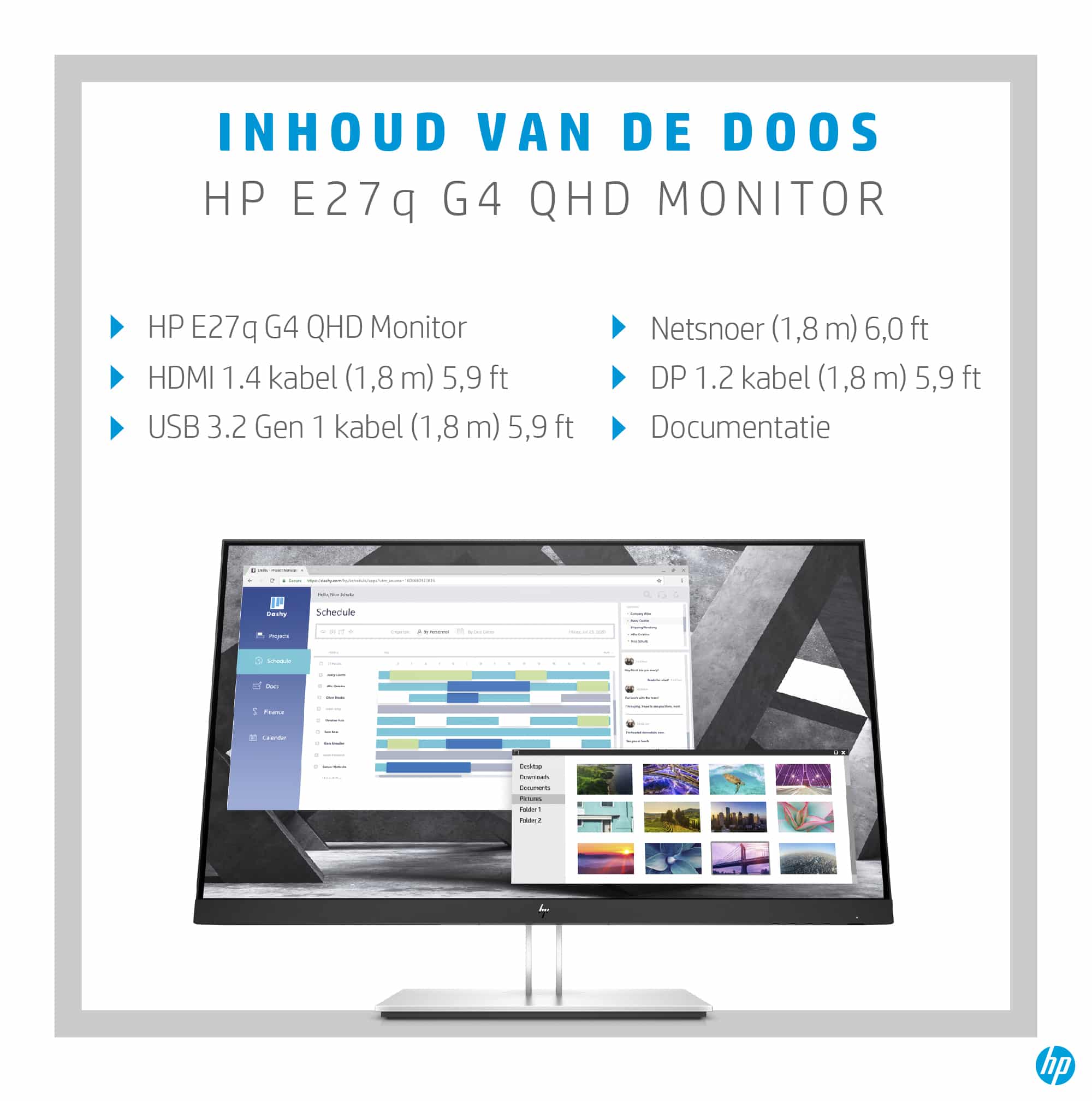 HP E-Series E27q G4 QHD-monitor - Afbeelding 3