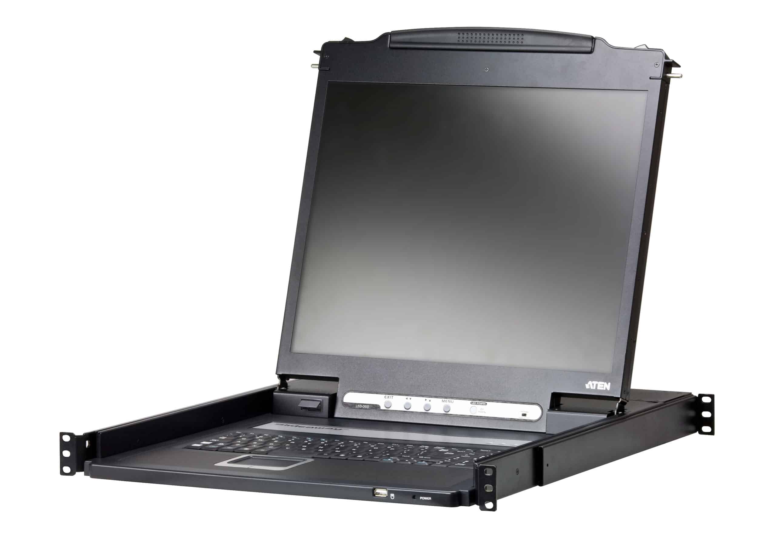 ATEN CL3000N rack console 48,3 cm (19") 1280 x 1024 Pixels Metaal, Kunststof Zwart 1U - Afbeelding 2
