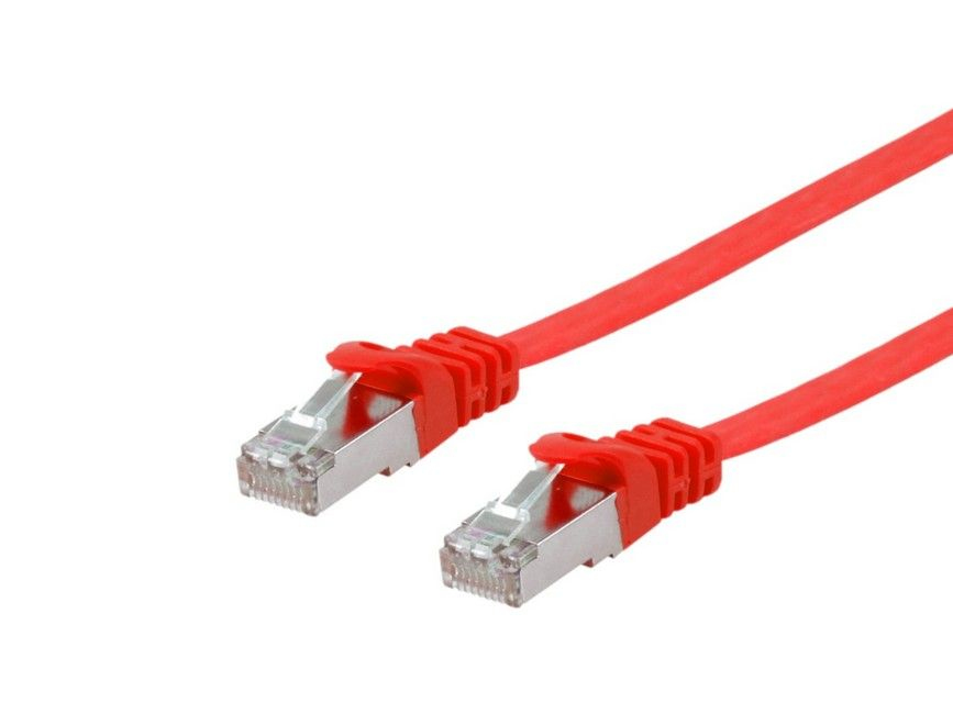 Equip 60762207101 Cat.6A U/FTP Flat Patch Cable, 3.0m, Red, 3 m, Cat6a, RJ45, Red