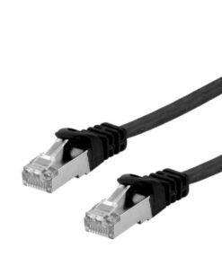 Equip 60769707101 Cat.6A U/FTP Flat Patch Cable, 0.5m, black, 0.5 m, Cat6a, RJ45, Black