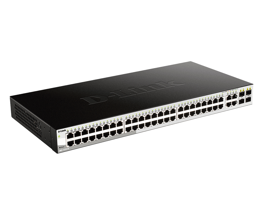 D-Link DGS-1210-52 Managed L2 Gigabit Ethernet (10/100/1000) 1U Zwart - Afbeelding 2