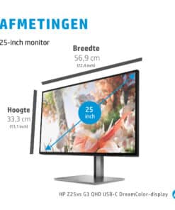 HP Z25xs G3 computer monitor 63,5 cm (25") 2560 x 1440 Pixels Quad HD Zwart - Afbeelding 3
