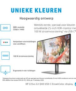 HP Z25xs G3 computer monitor 63,5 cm (25") 2560 x 1440 Pixels Quad HD Zwart - Afbeelding 2