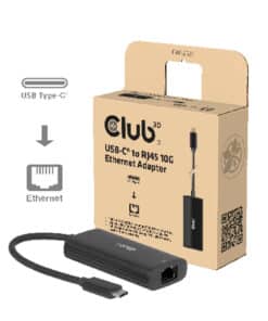 CLUB3D USB-C naar RJ45 10G Ethernet-adapter M/V