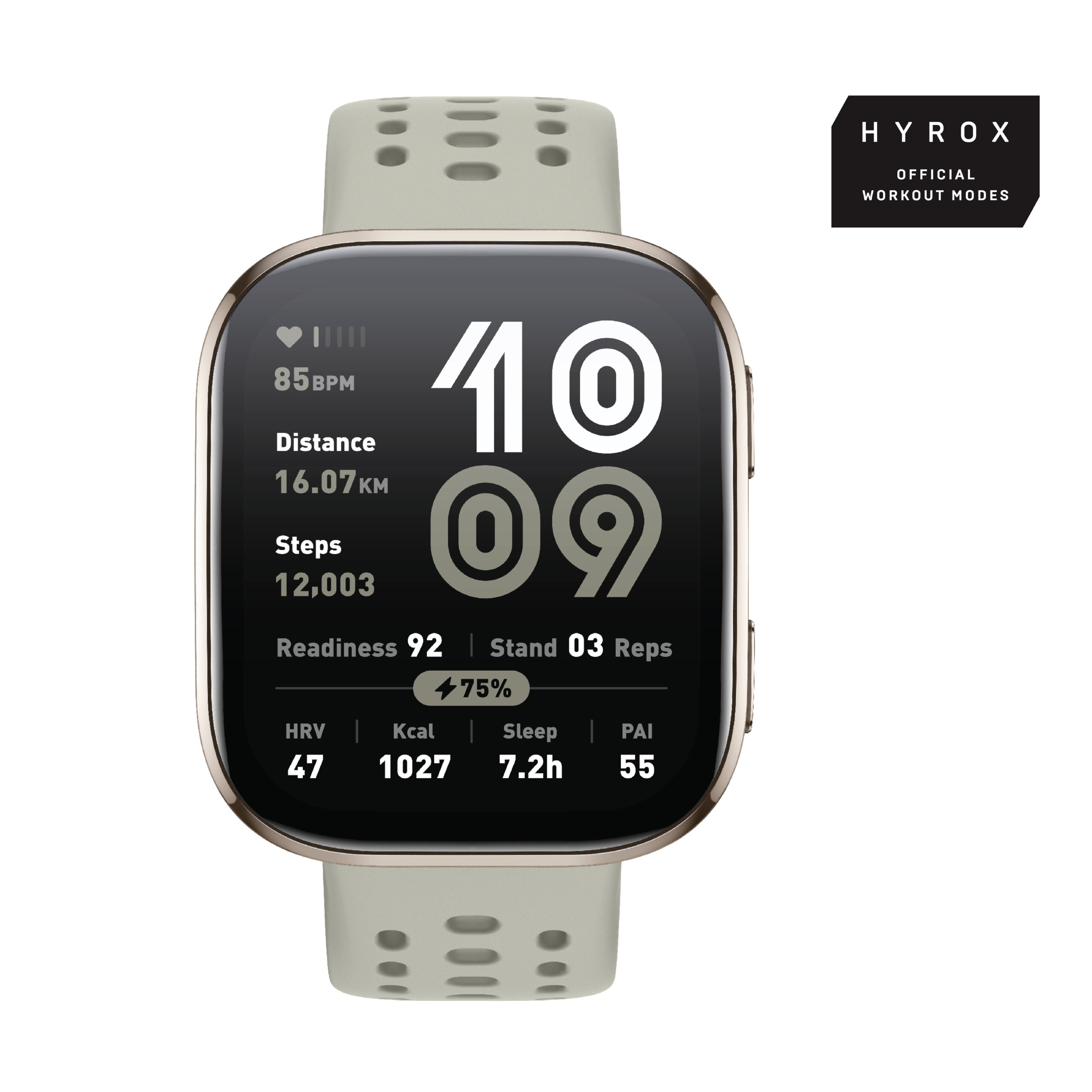 Amazfit Bip 6 Stone 5 cm (1.97") AMOLED Digitaal 390 x 450 Pixels Touchscreen Goud GPS