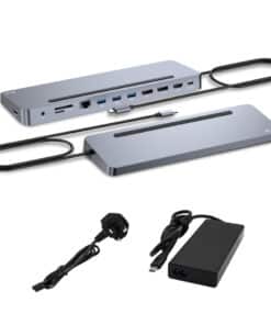 i-tec USB-C Metal Ergonomic 3x 4K Display Docking Station with Power Delivery 100 W + Universal Charger 100 W