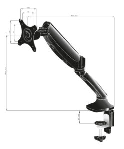 iiyama DS3001C-B1 flat panel bureau steun 68,6 cm (27") Zwart - Afbeelding 7