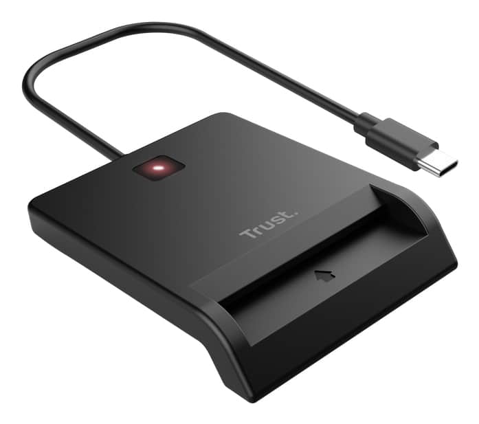 Trust Primo Smartcard Reader - Smartcardlezer – USB-C aansluiting – Compact ontwerp – Zwart