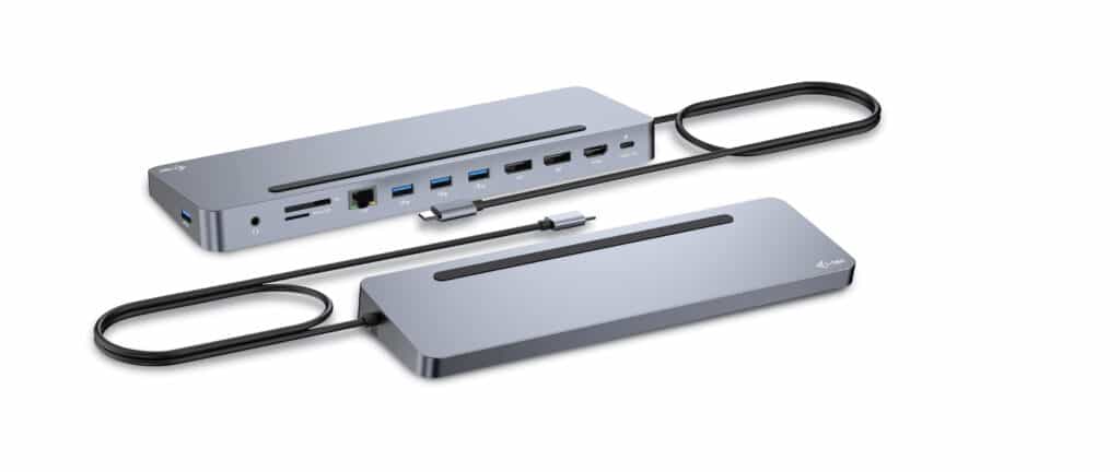 i-tec USB-C Metal Ergonomic 3x 4K Display Docking Station with Power Delivery 100 W + Universal Charger 100 W - Afbeelding 2