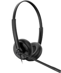 Yealink YHS34 Headset Bedraad Hoofdband Oproepen/muziek Zwart