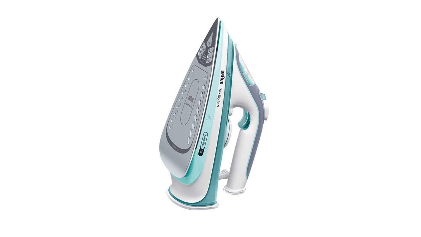 Braun TexStyle 3 SI 5017 GR Stoomstrijkijzer Keramische zoolplaat 2700 W Grijs, Turkoois, Wit - Afbeelding 2