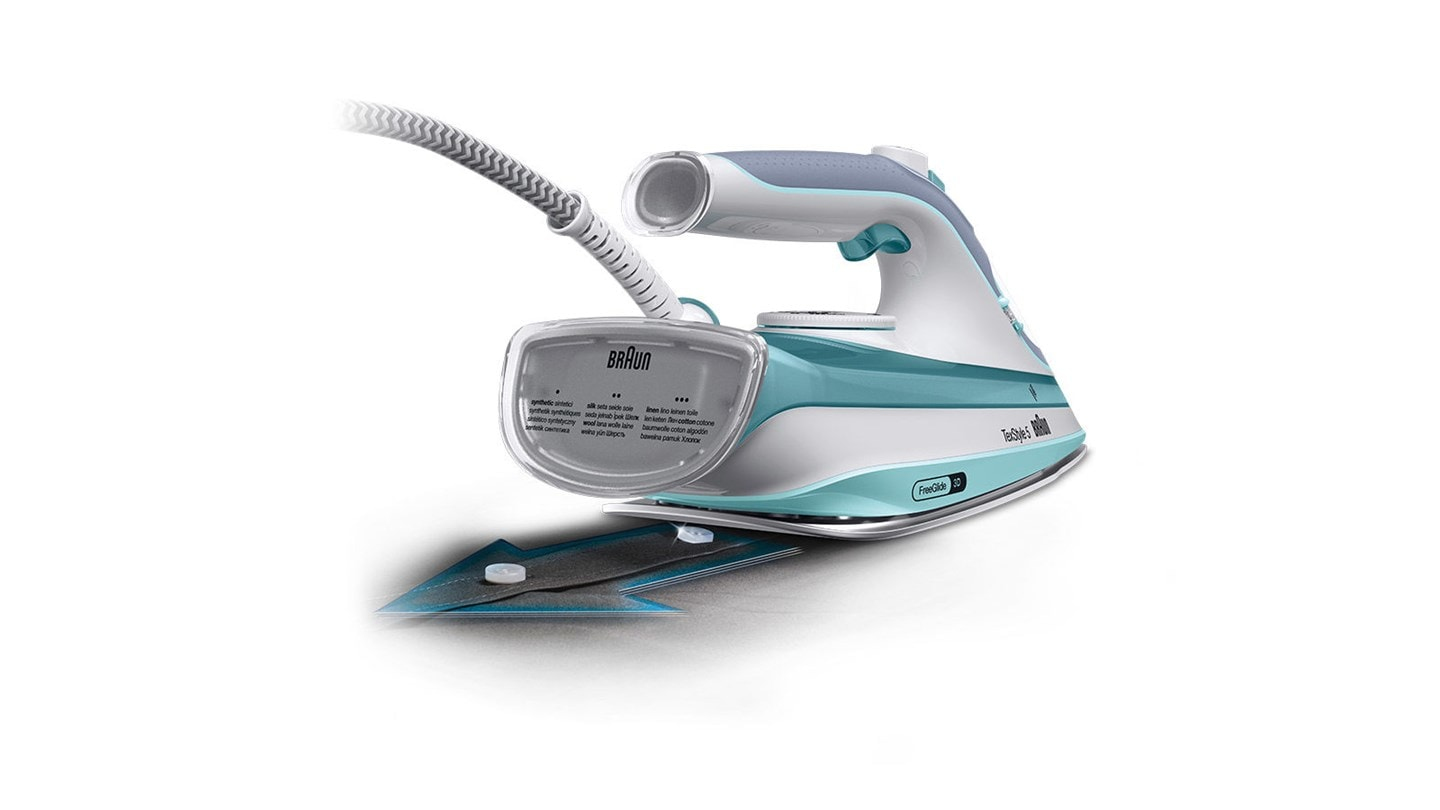 Braun TexStyle 3 SI 5017 GR Stoomstrijkijzer Keramische zoolplaat 2700 W Grijs, Turkoois, Wit - Afbeelding 3