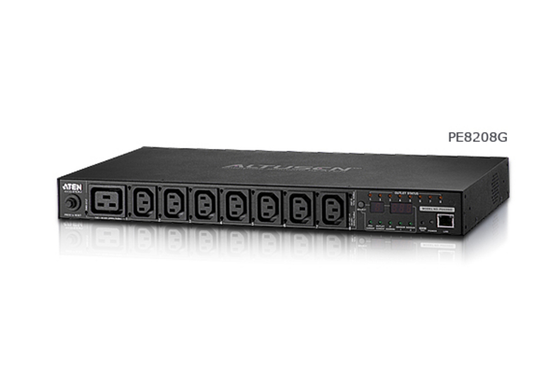 ATEN 20A/16A 8-uitgangen 1U gemeten en geschakeld eco PDU