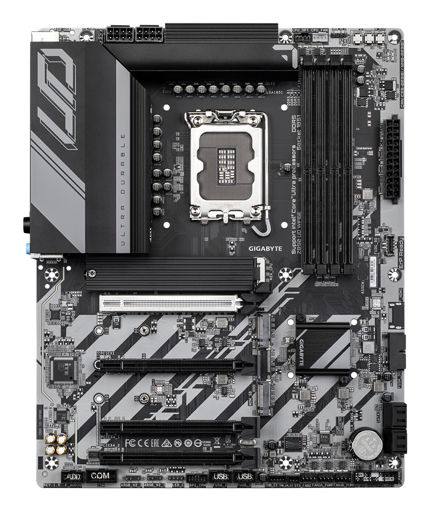 GIGABYTE Z890 UD WIFI6E moederbord Intel Z890 LGA 1851 (Socket V1) ATX - Afbeelding 2