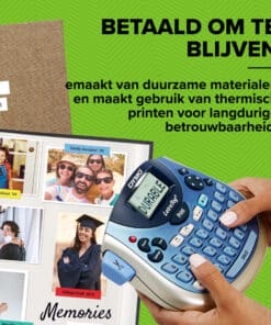 DYMO LetraTag LT-100T-labelmaker | Draagbare labelprinter met AZERTY-toetsenbord | Zilver | Ideaal voor op kantoor of thuis - Afbeelding 4