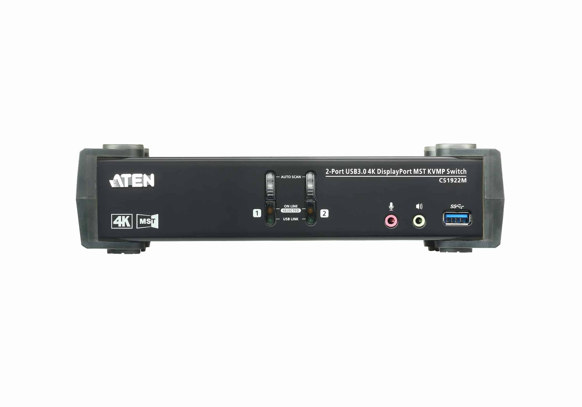 ATEN 2-poorts USB 3.0 4K DisplayPort MST KVMP-schakelaar (kabel meegeleverd) - Afbeelding 3