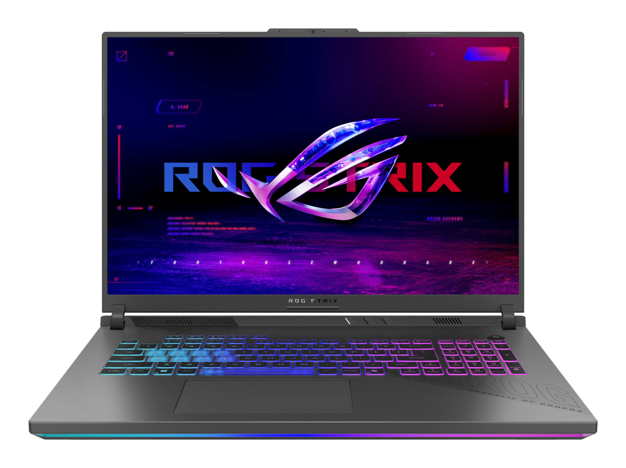 ASUS ROG Strix G18 G814FP-S9006W AMD Ryzen™ 9 9955HX Laptop 45,7 cm (18") 2.5K 32 GB DDR5-SDRAM 1 TB SSD NVIDIA GeForce RTX 5070 Wi-Fi 6E (802.11ax) Windows 11 Home Belgisch Grijs