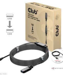 CLUB3D USB 3.2 Gen1 Active Repeater Cable 10m / 32.8ft M/F 28AWG - Afbeelding 2