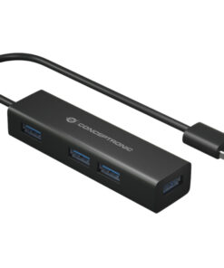 Conceptronic HUBBIES06B interface hub USB 3.2 Gen 1 (3.1 Gen 1) Type-A 5000 Mbit/s Zwart