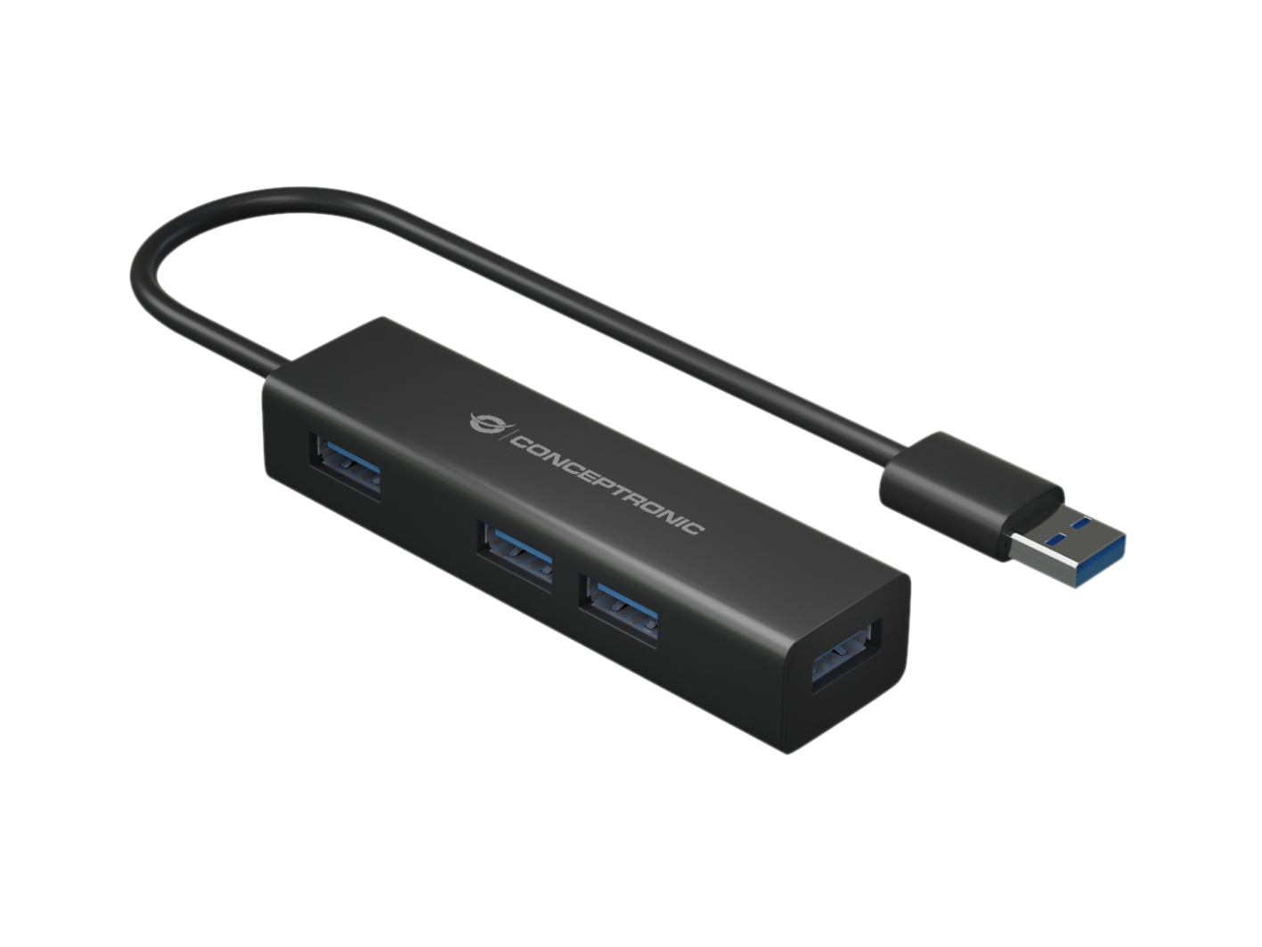 Conceptronic HUBBIES06B interface hub USB 3.2 Gen 1 (3.1 Gen 1) Type-A 5000 Mbit/s Zwart