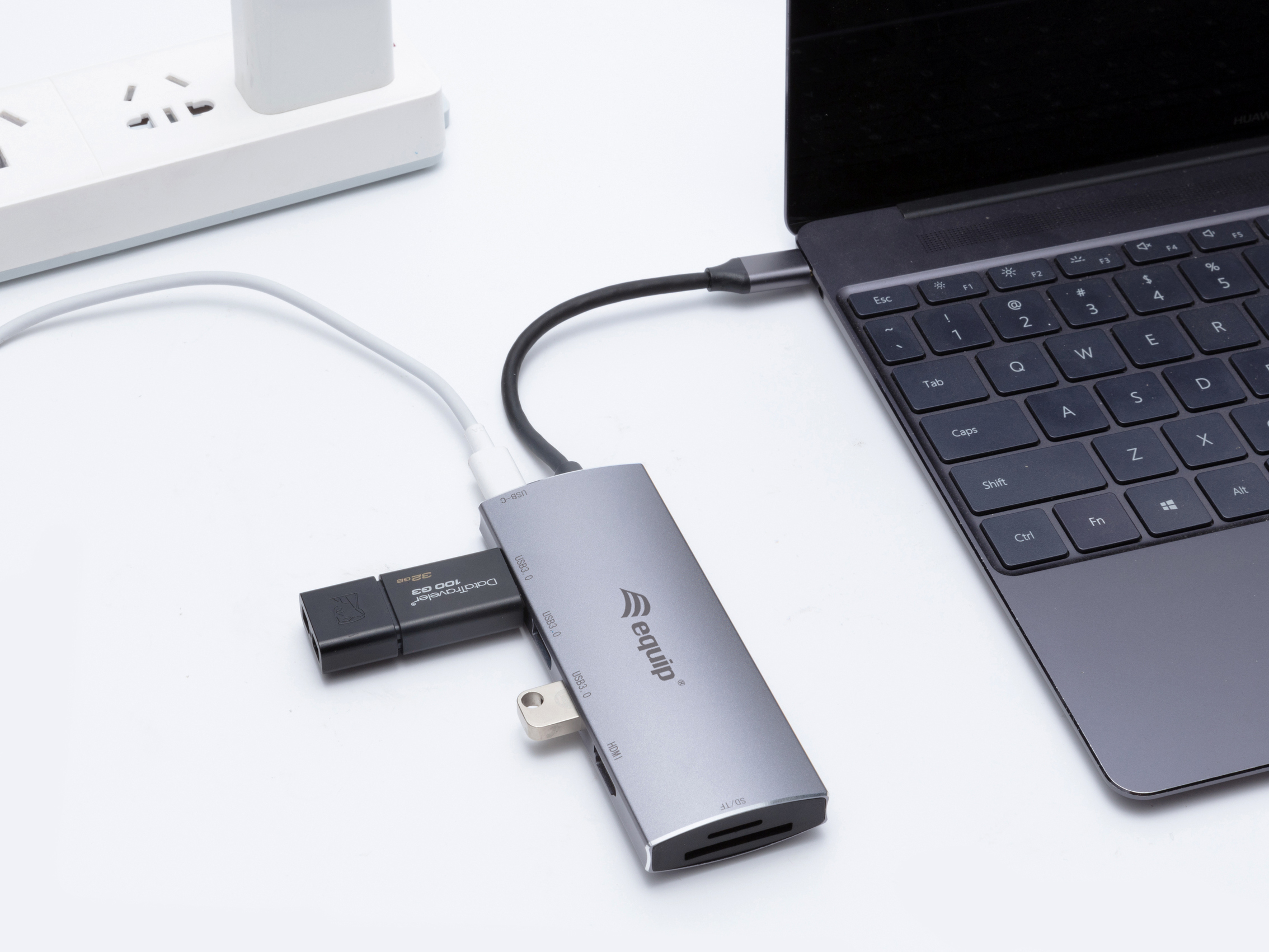Equip USB-C 7 in 1 multifunctionele adapter, HDMI, USB 3.0, TF/MICRO SD, 60W USB PD - Afbeelding 6