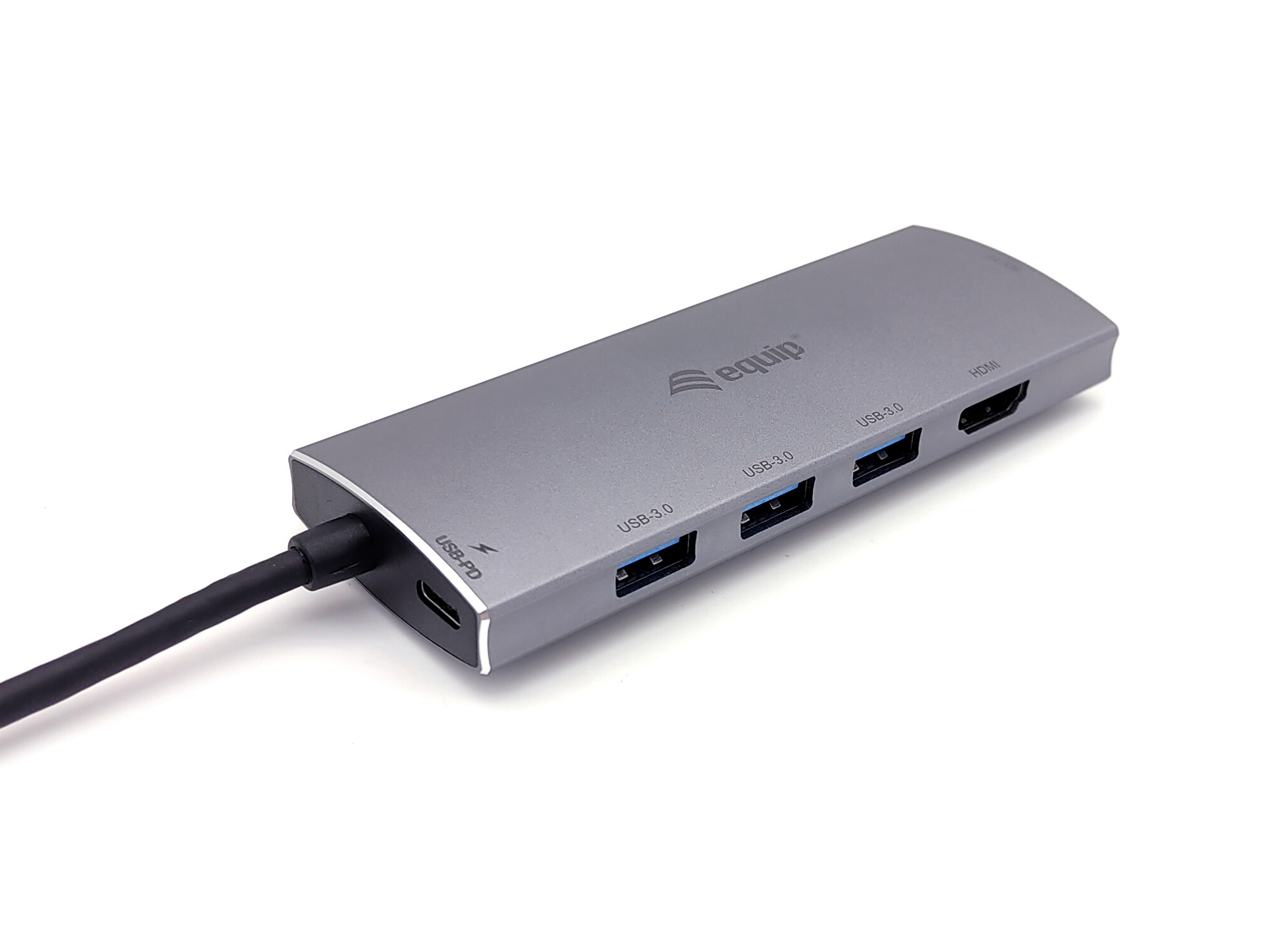 Equip USB-C 7 in 1 multifunctionele adapter, HDMI, USB 3.0, TF/MICRO SD, 60W USB PD - Afbeelding 4