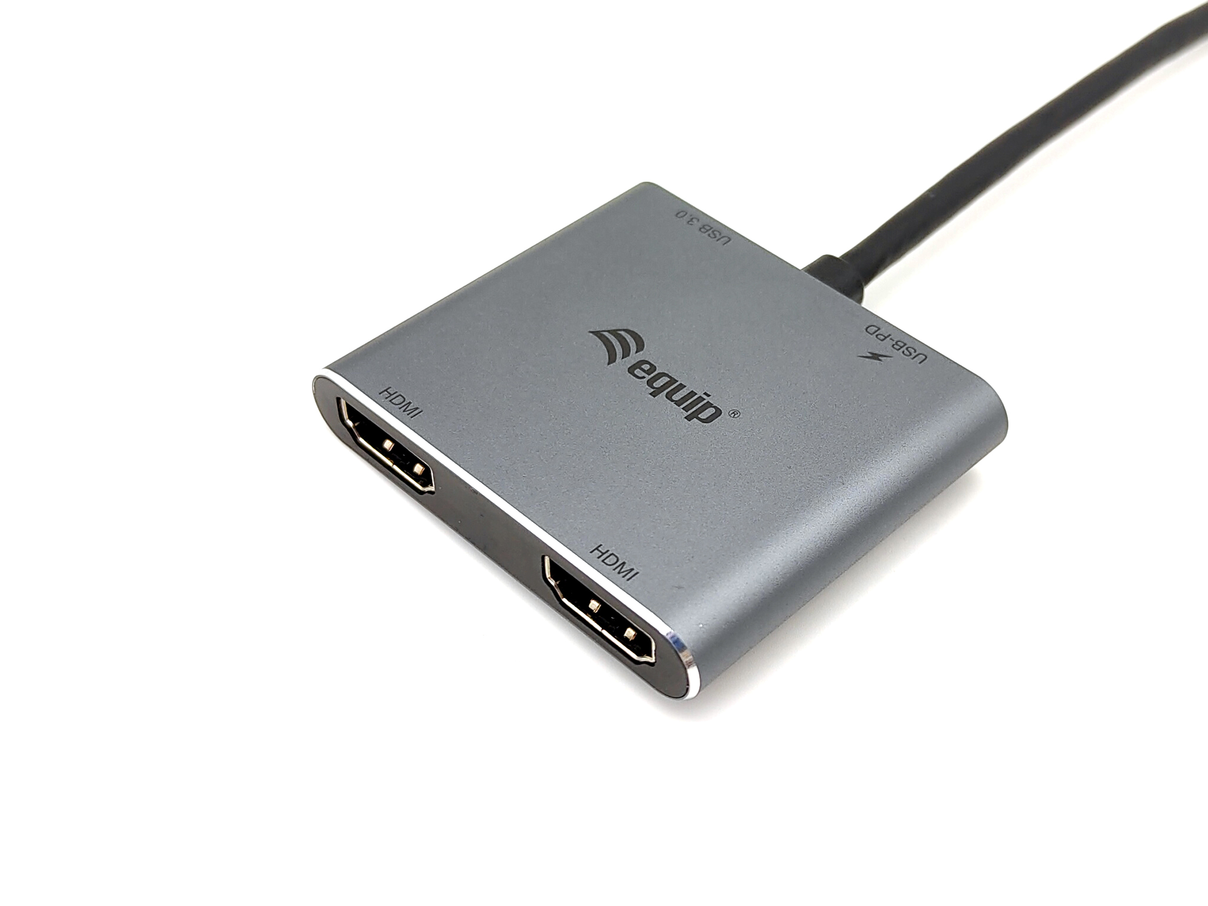 Equip USB-C 4 in 1 dubbele HDMI-adapter, USB 3.0, 100W USB PD - Afbeelding 6