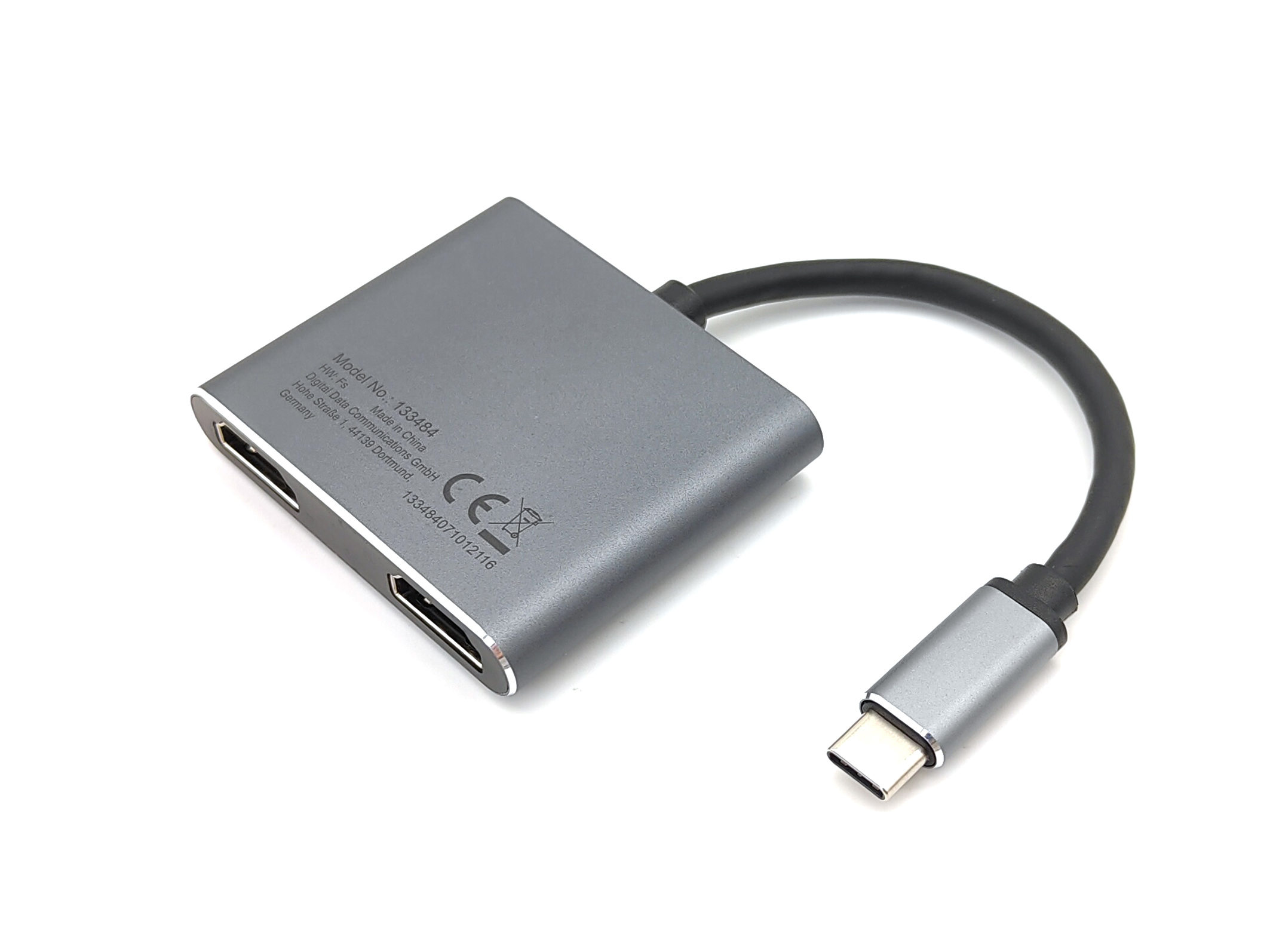 Equip USB-C 4 in 1 dubbele HDMI-adapter, USB 3.0, 100W USB PD - Afbeelding 4