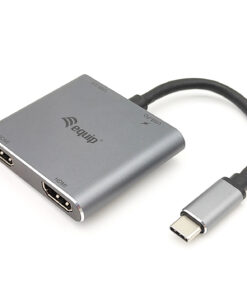 Equip USB-C 4 in 1 dubbele HDMI-adapter, USB 3.0, 100W USB PD