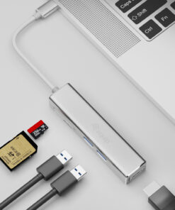 Equip USB-C 5 in 1 multifunctionele adapter, HDMI, USB 3.2 Gen 1, TF/Micro SD