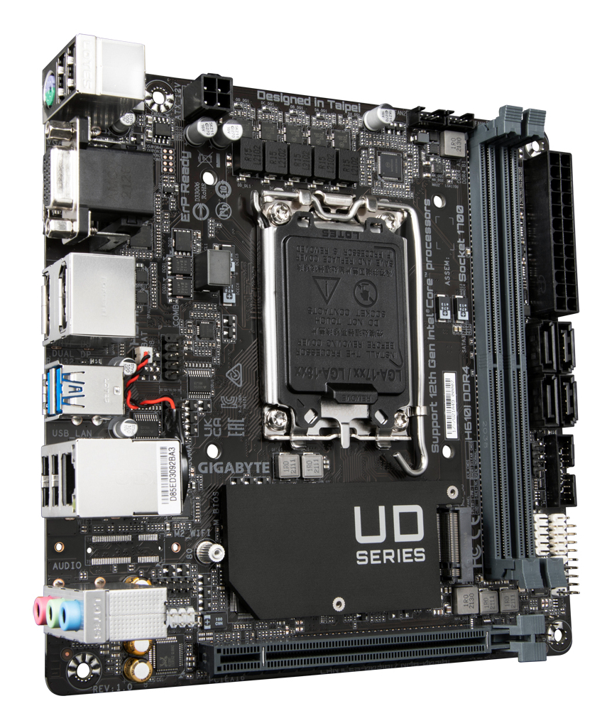 GIGABYTE H610I DDR4 moederbord Intel H610 Express LGA 1700 mini ITX - Afbeelding 2
