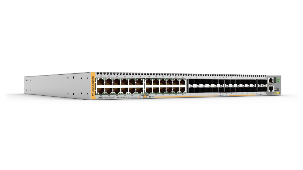 Allied Telesis AT-X930-28GSTX-B01 netwerk-switch Managed L3 Gigabit Ethernet (10/100/1000) Grijs