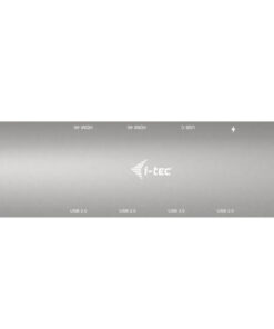 i-tec Metal USB-C Nano 2x Display Docking Station with PD 100 W + Charger 100W - Afbeelding 3