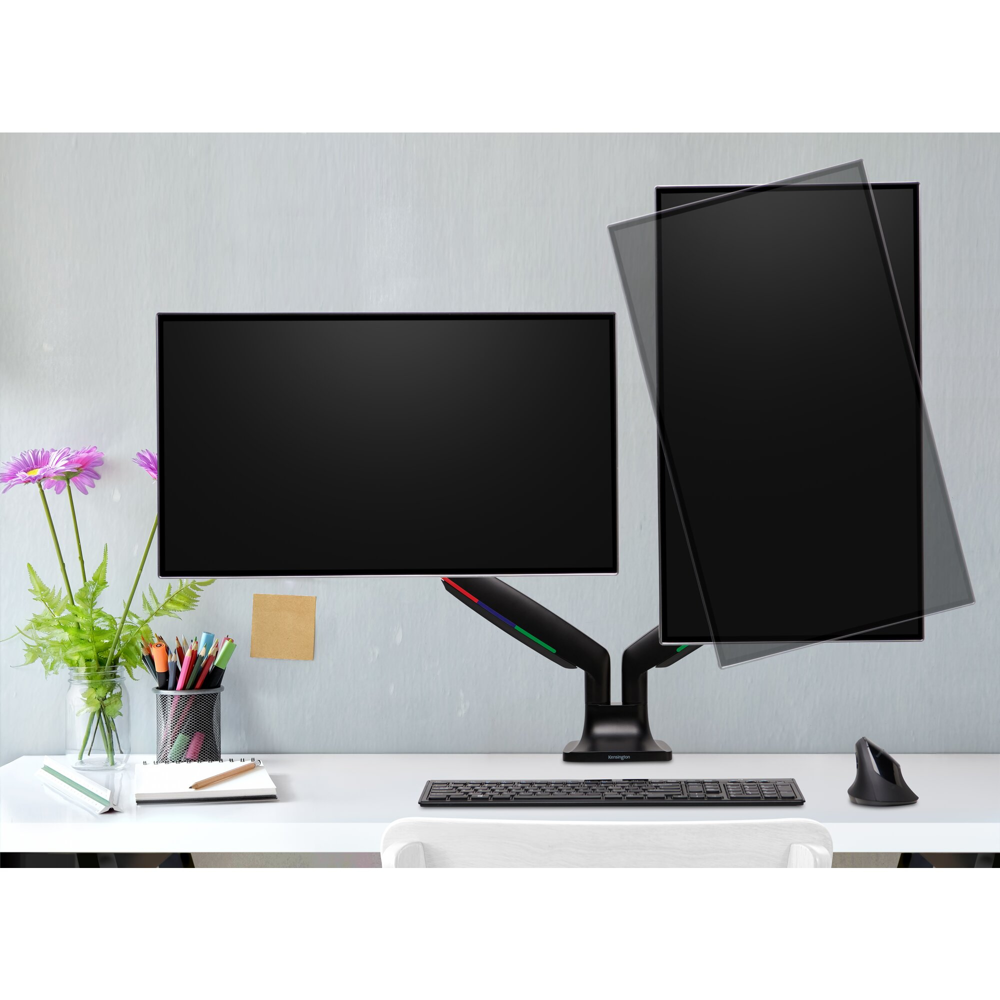 Kensington SmartFit One-Touch Height Adjustable Dual Monitor Arm