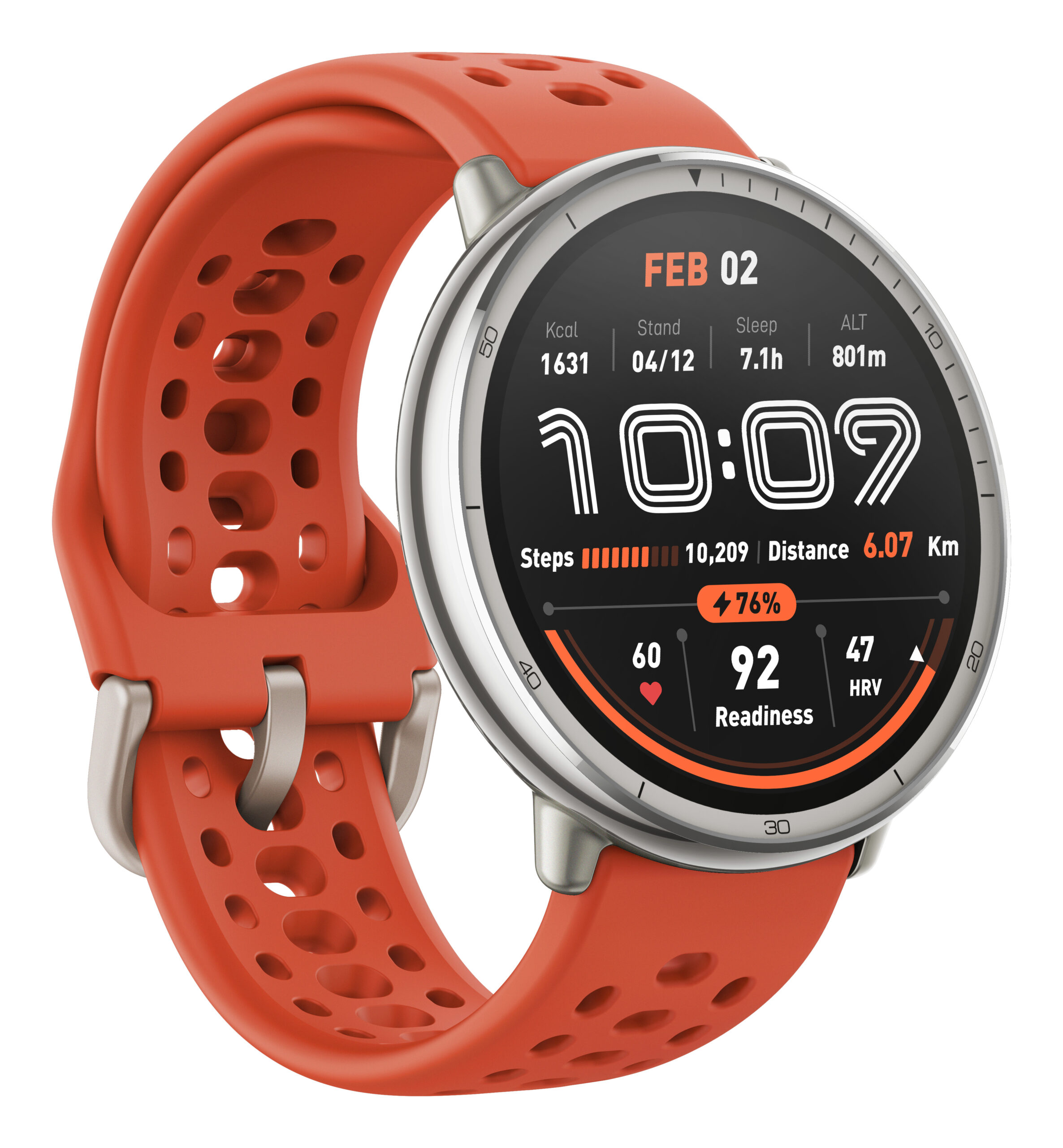 Amazfit W2433EU1N smartwatch & sportwatch 3,35 cm (1.32") AMOLED Digitaal 466 x 466 Pixels Touchscreen Zilver - Afbeelding 7