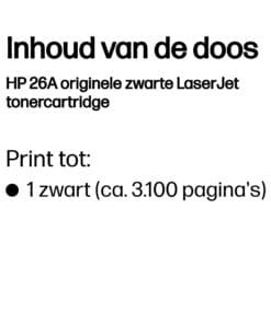 HP 26A originele zwarte LaserJet tonercartridge - Afbeelding 2